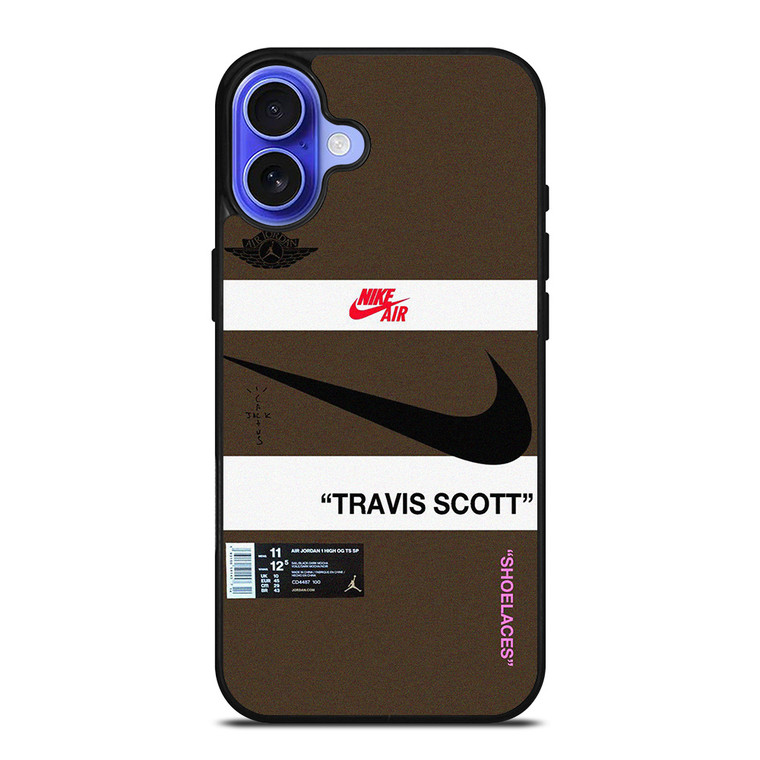 NIKE AIR TRAVIS SCOTT LOGO iPhone 16 Case Cover NIKE AIR TRAVIS SCOTT LOGO iPhone 16 Case Cover