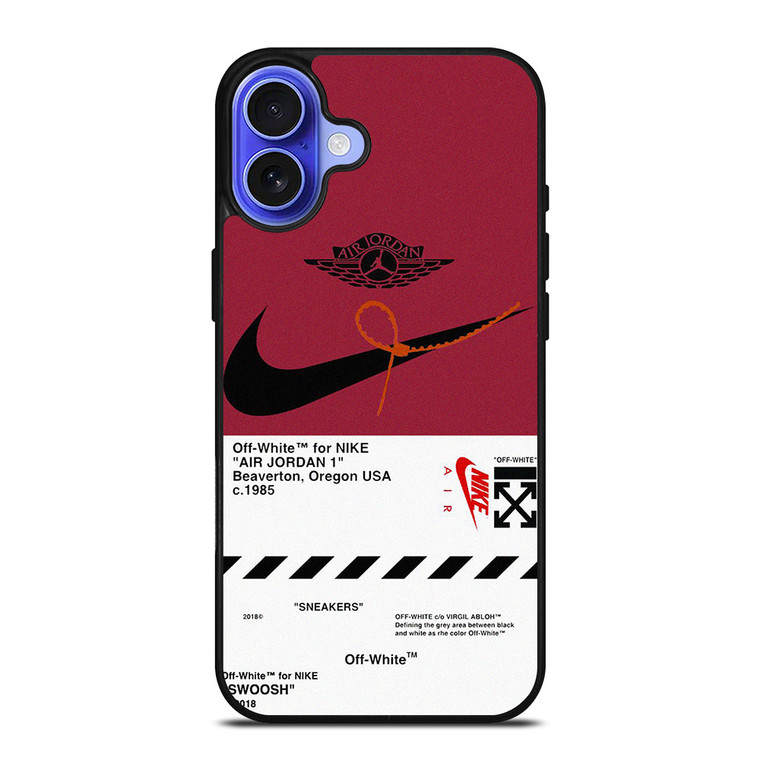 NIKE SWOOSH AIR JORDAN OFF WHITE iPhone 16 Case Cover