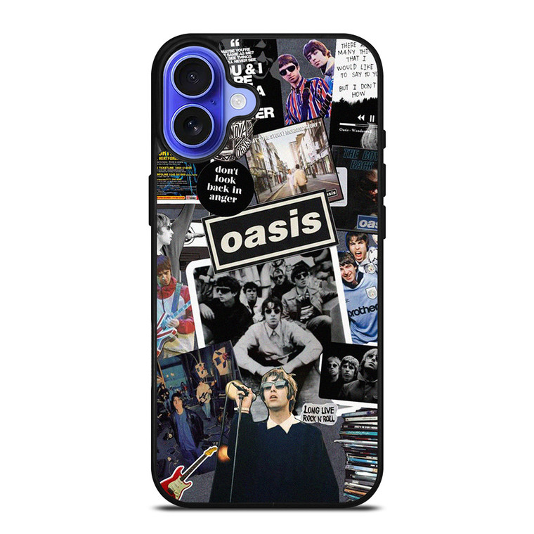 OASIS ROCK BAND COLLAGE iPhone 16 Case Cover