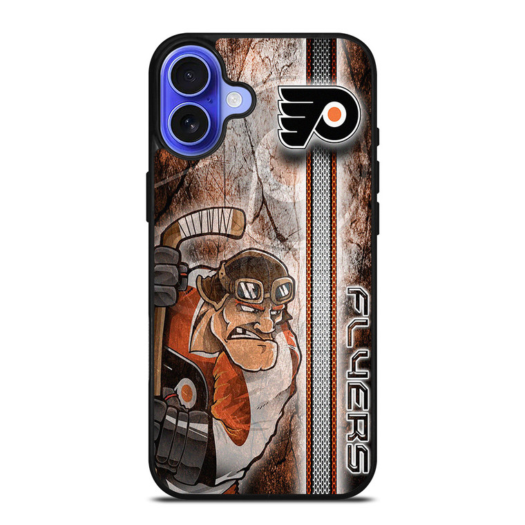 PHILADELPHIA FLYERS ICE HOCKEY GRUNGE LOGO iPhone 16 Case Cover