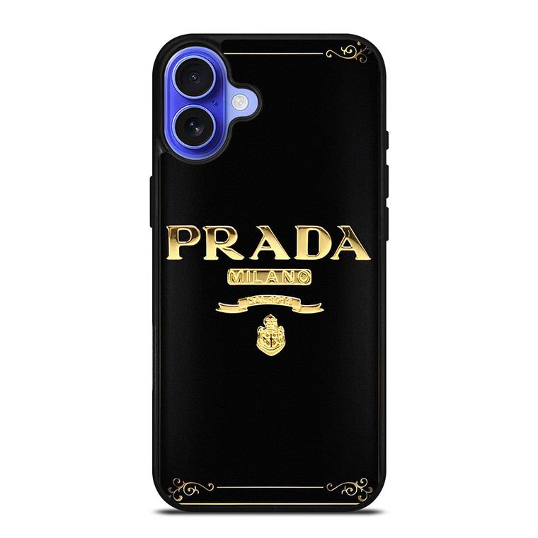 PRADA MILANO GOLD iPhone 16 Case Cover
