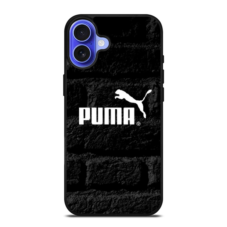 PUMA BLACK WALL TEXTURE iPhone 16 Case Cover
