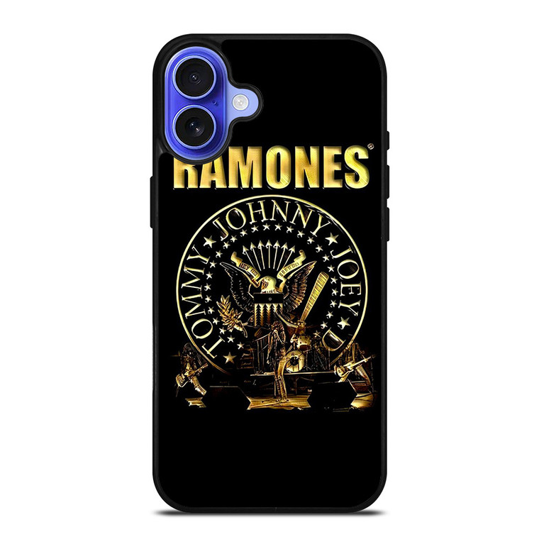 RAMONES ROCK BAND GOLD LOGO iPhone 16 Case Cover