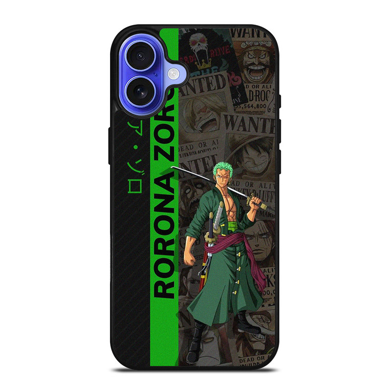 RORONA ZORO ANIME MANGA iPhone 16 Case Cover RORONA ZORO ANIME MANGA iPhone 16 Case Cover
