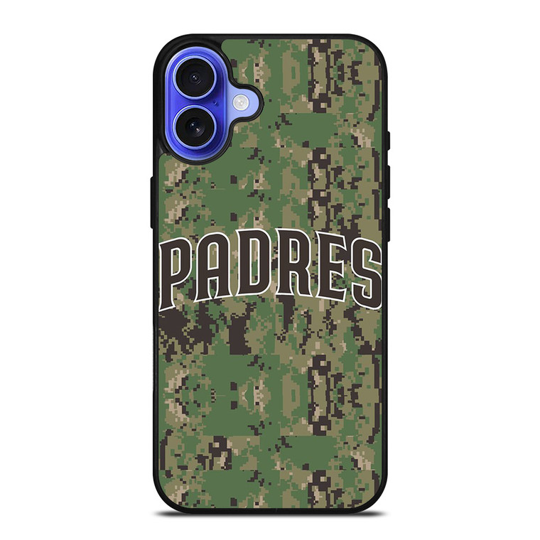 SAN DIEGO PADRES CAMO LOGO iPhone 16 Case Cover SAN DIEGO PADRES CAMO LOGO iPhone 16 Case Cover
