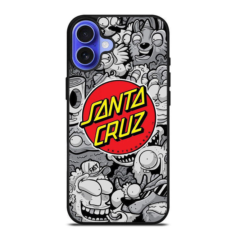 SANTA CRUZ SKATEBOARD DOODLE CARTOON iPhone 16 Case Cover