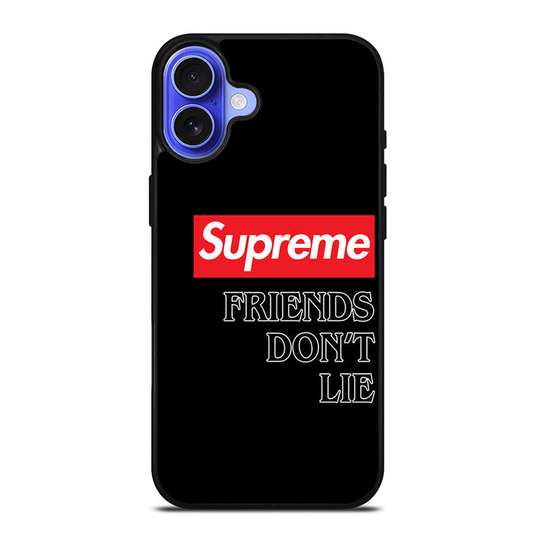 SUPREME STRANGER THINGS FRIENDS DONT LIE iPhone 16 Case Cover