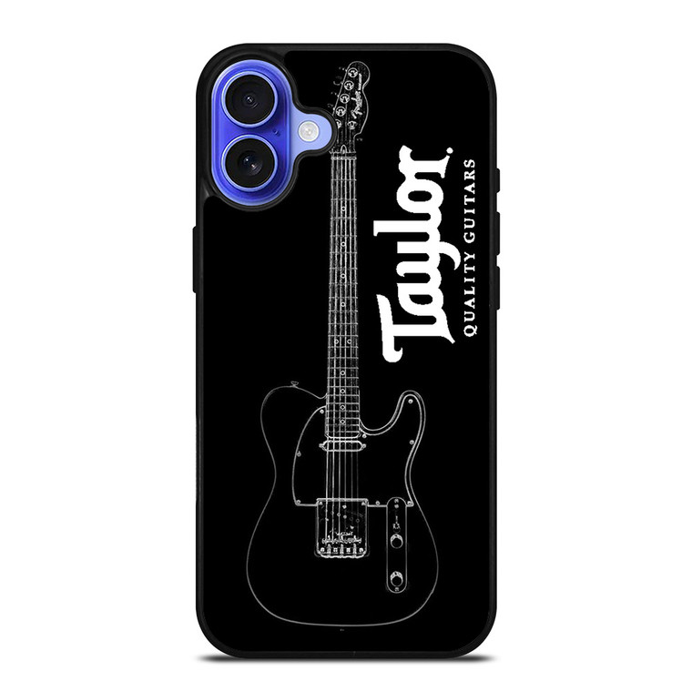 TAYLOR GUITARS BLACK LOGO iPhone 16 Case Cover