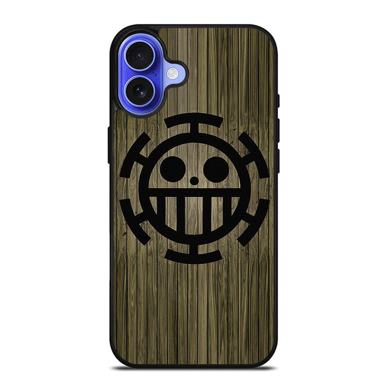 TRAFALGAR LAW ONE PIECE WOOD SYMBOL iPhone 16 Case Cover