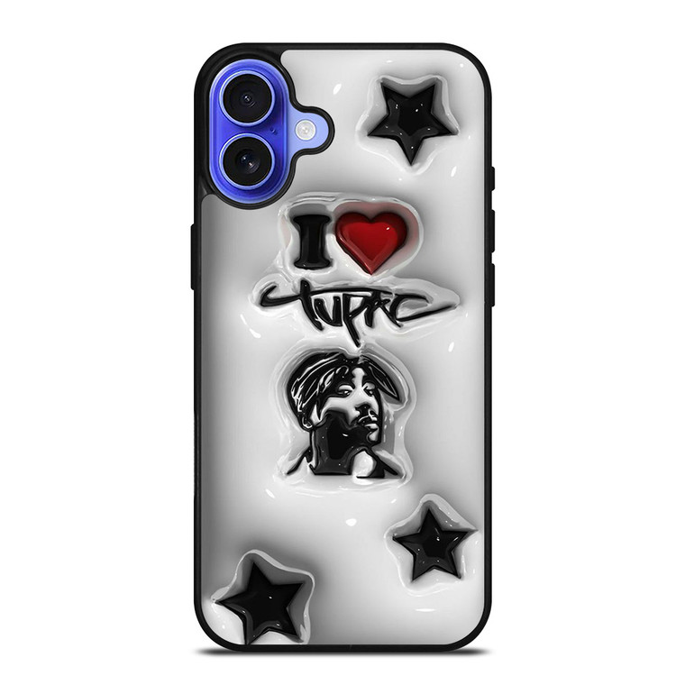 TUPAC SHAKUR RAPPER PLASTIC ART iPhone 16 Case Cover