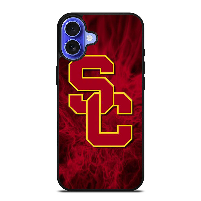 USC TROJANS RED SMOKED LOGO iPhone 16 Case Cover USC TROJANS RED SMOKED LOGO iPhone 16 Case Cover