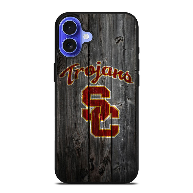 USC TROJANS WOOD LOGO iPhone 16 Case Cover USC TROJANS WOOD LOGO iPhone 16 Case Cover