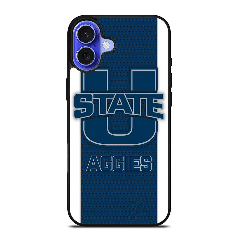 UTAH STATE AGGIES CARBON LOGO iPhone 16 Case Cover UTAH STATE AGGIES CARBON LOGO iPhone 16 Case Cover