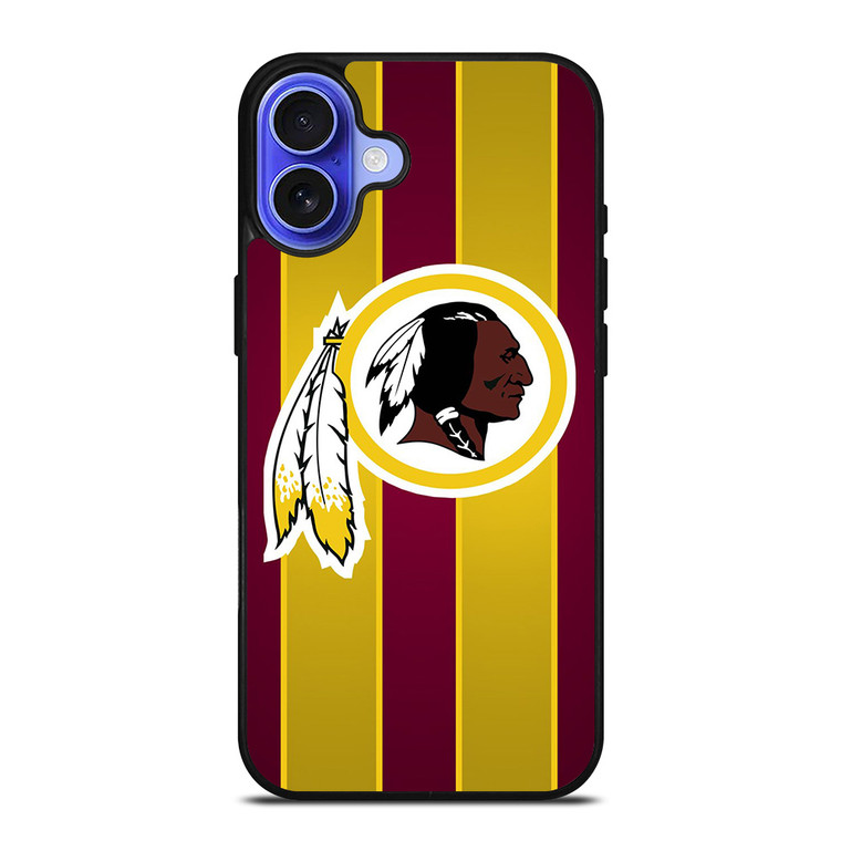 WASHINGTON REDSKINS STRIPE LOGO iPhone 16 Case Cover WASHINGTON REDSKINS STRIPE LOGO iPhone 16 Case Cover