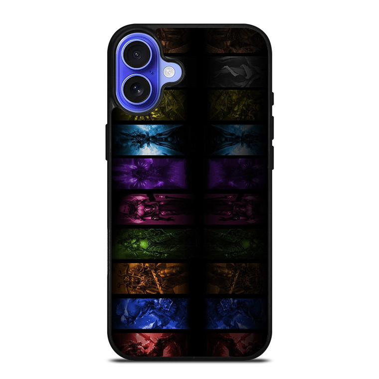 WORLD OF WARCRAFT HERO COLLAGE iPhone 16 Case Cover WORLD OF WARCRAFT HERO COLLAGE iPhone 16 Case Cover