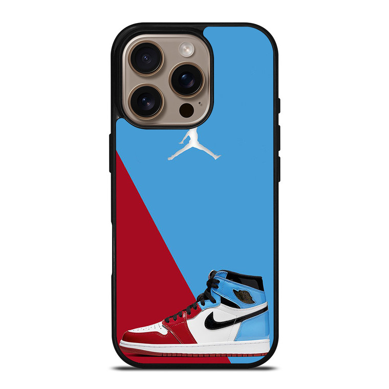 AIR JORDAN SNEAKERS RED BLUE iPhone 16 Pro Case Cover