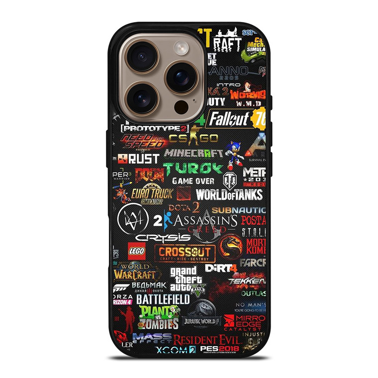 ALL GAMES LOGO CROSSOVER iPhone 16 Pro Case Cover
