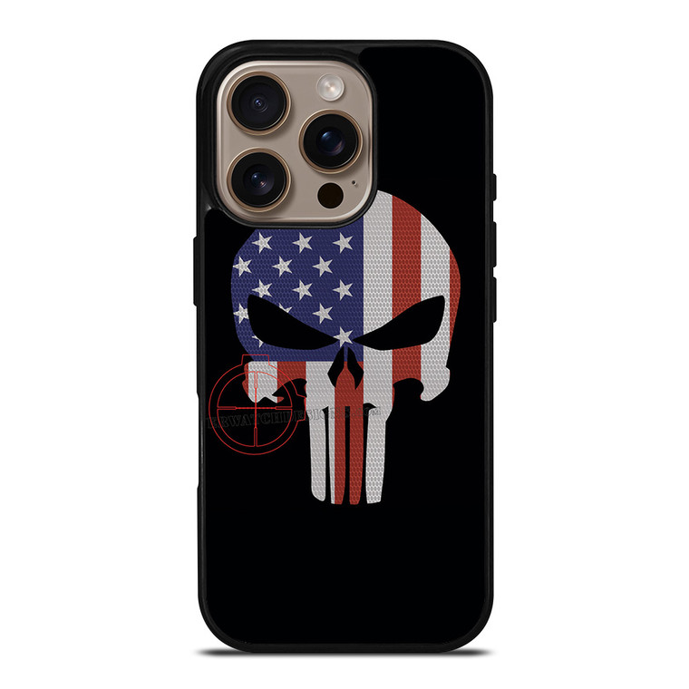 AMERICAN FLAG PUNISHER iPhone 16 Pro Case Cover