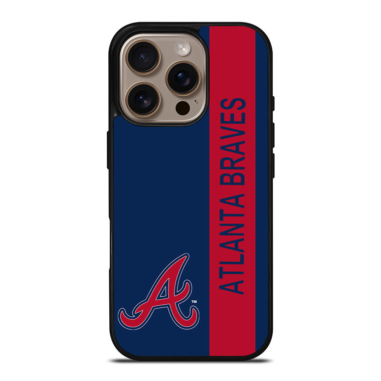 ATLANTA BRAVES BASEBALL STRIPE SYMBOL iPhone 16 Pro Case Cover