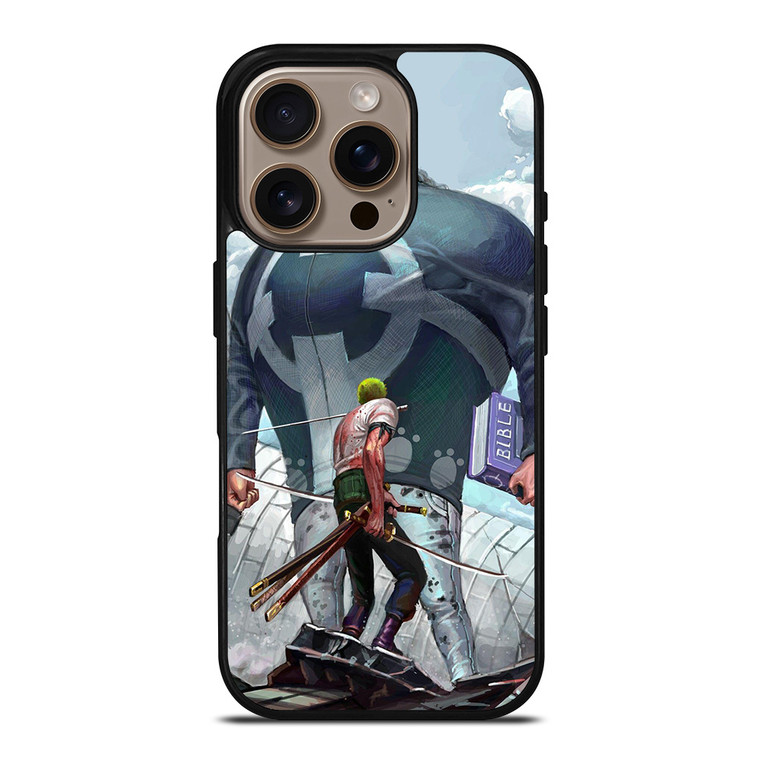 BARTHOLOMEW KUMA X ZORO ONE PIECE iPhone 16 Pro Case Cover
