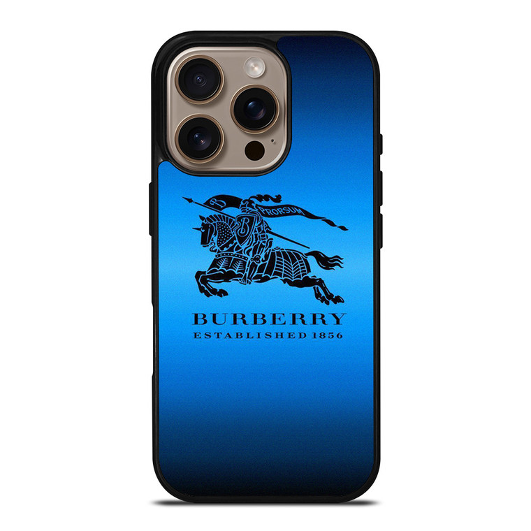 BURBERRY BLUE LOGO iPhone 16 Pro Case Cover