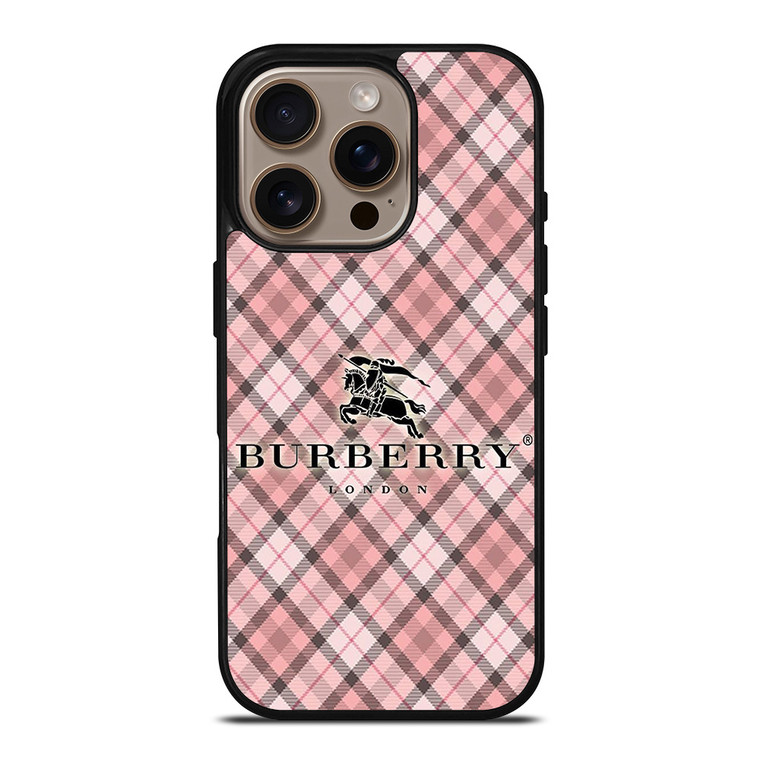 BURBERRY LONDON PINK PATTERN iPhone 16 Pro Case Cover