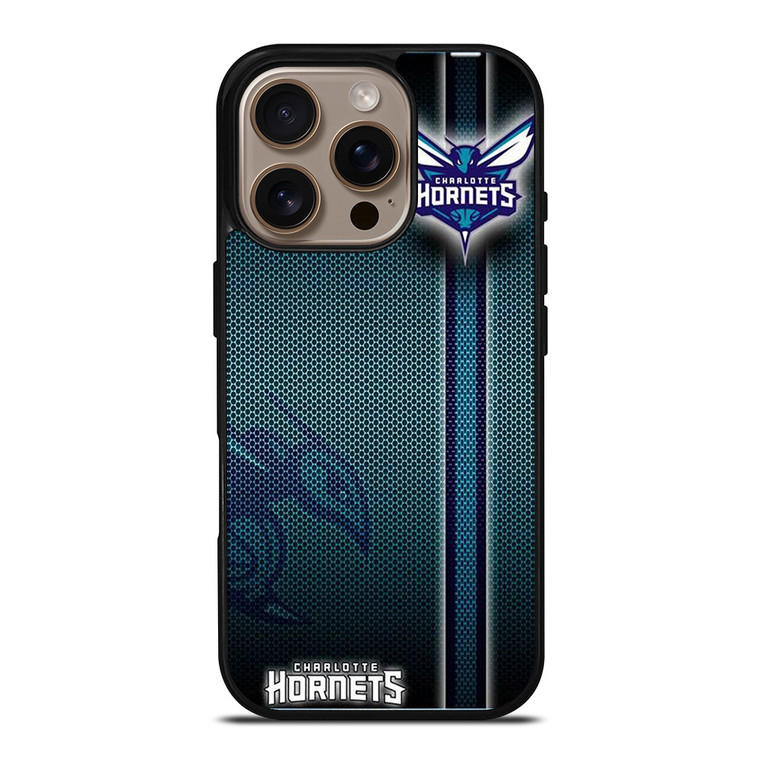 CHARLOTTE HORNETS METAL LOGO iPhone 16 Pro Case Cover