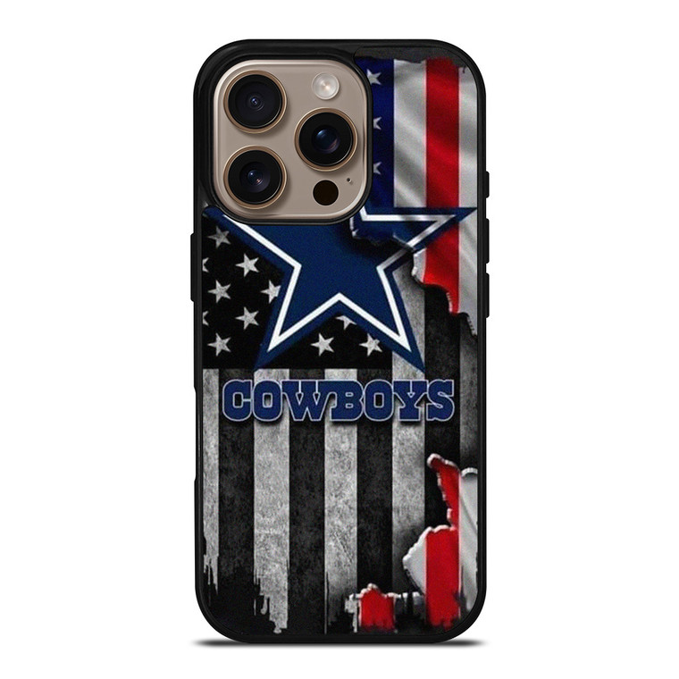 DALLAS COWBOYS USA FLAG GRUNGE iPhone 16 Pro Case Cover