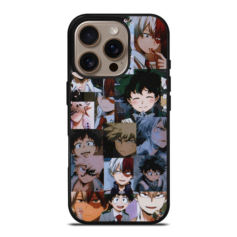 DEKU TODOROKI BAKUGO MY HERO ACADEMIA COLLAGE iPhone 16 Pro Case Cover DEKU TODOROKI BAKUGO MY HERO ACADEMIA COLLAGE iPhone 16 Pro Case Cover