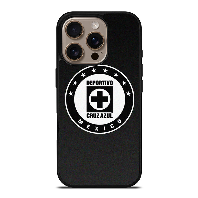 DEPORTIVO CRUZ AZUL MEXICO BLACK LOGO iPhone 16 Pro Case Cover