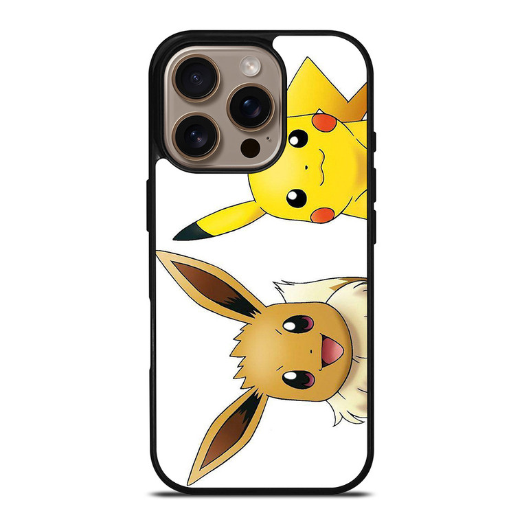 EEVEE PIKACHU POKEMON ANIME iPhone 16 Pro Case Cover