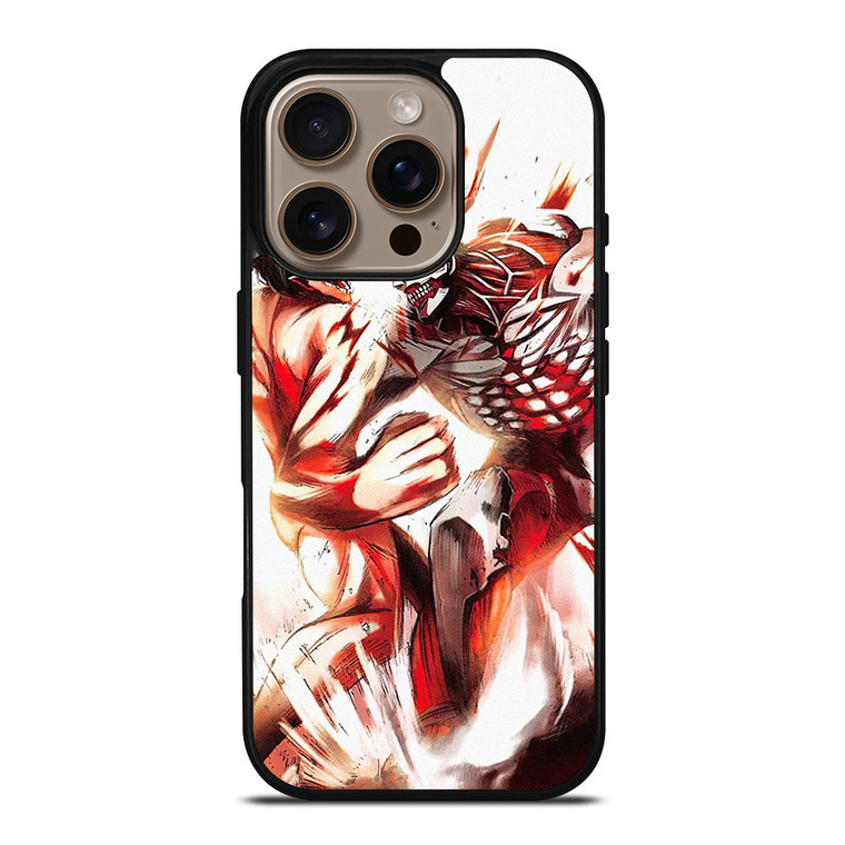 EREN YEAGER VS REINER ATTACK ON TITAN ANIME iPhone 16 Pro Case Cover