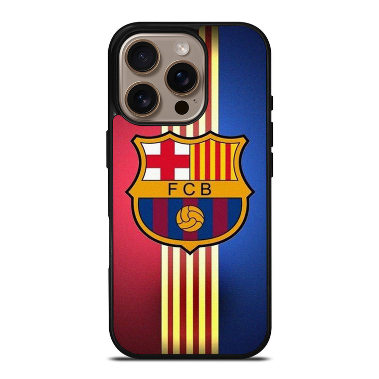 FC BARCELONA STRIPE LOGO iPhone 16 Pro Case Cover