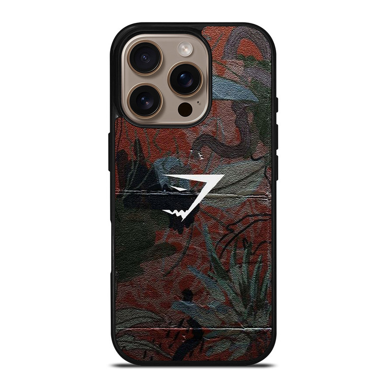 GYMSHARK FLORAL LEATHER iPhone 16 Pro Case Cover