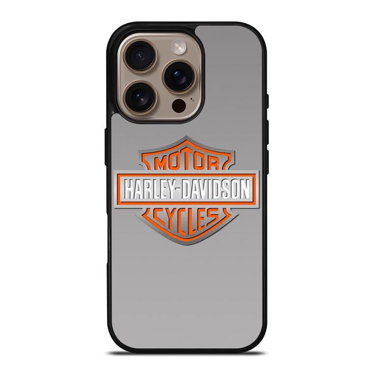 HARLEY DAVIDSON MOTOR GREY LOGO iPhone 16 Pro Case Cover