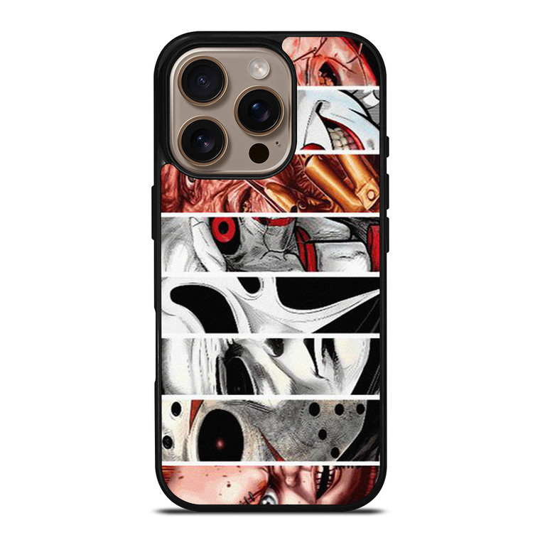 HORROR MOVIES CHARACTERS COLLAGE iPhone 16 Pro Case Cover