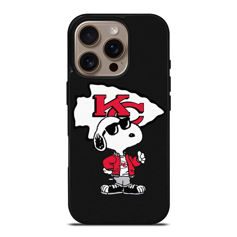 KANSAS CITY CHIEFS NFL FOOTBALL SNOOPY iPhone 16 Pro Case Cover