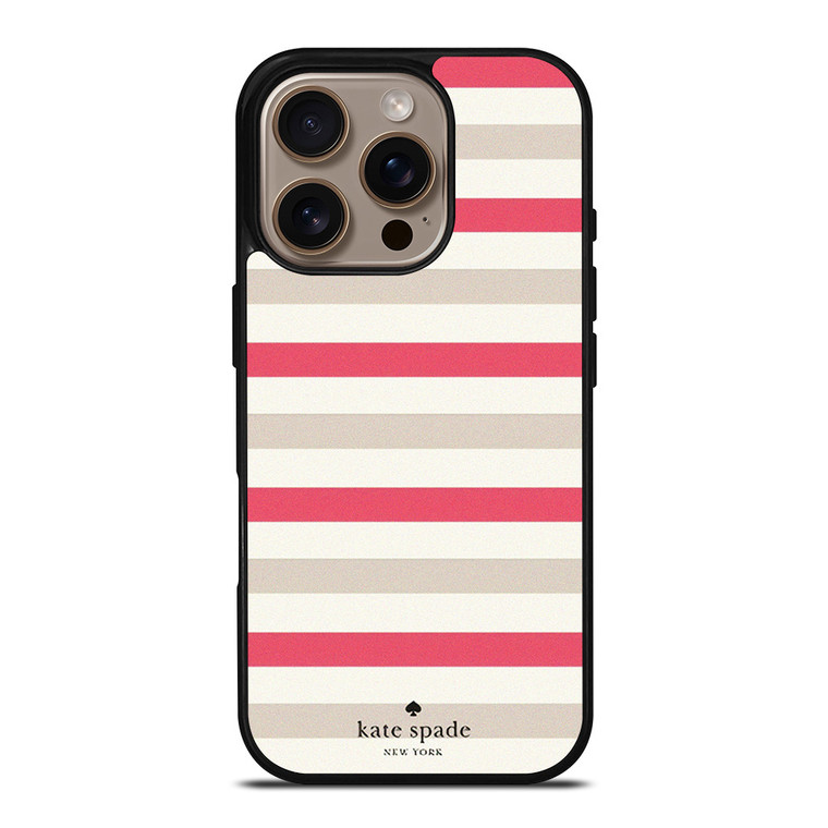 KATE SPADE NEW YORK PINK STRIPE iPhone 16 Pro Case Cover