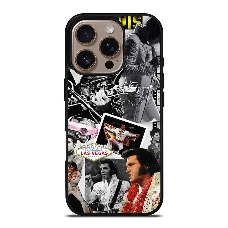 KING OF ROCK ELVIS PRESLEY COLLAGE iPhone 16 Pro Case Cover