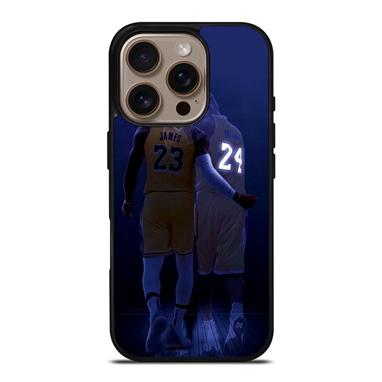 KOBE BRYANT LEBRON JAMES LA LAKERS iPhone 16 Pro Case Cover