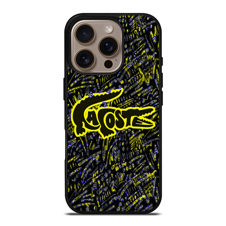 LACOSTE YELLOW PATTERN iPhone 16 Pro Case Cover