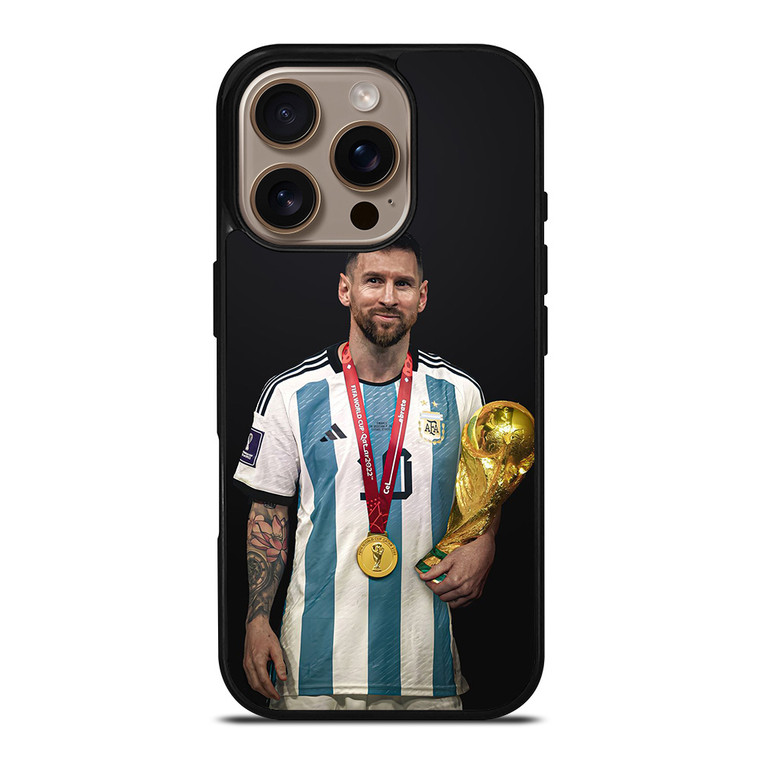LIONEL MESSI WORLD CUP CHAMPIONS iPhone 16 Pro Case Cover