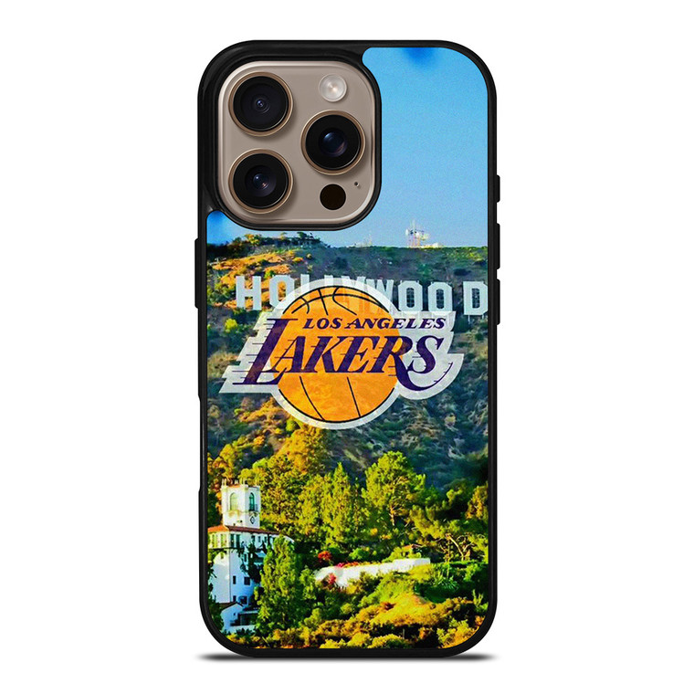 LOS ANGELES LAKERS HOLLYWOOD SIGN iPhone 16 Pro Case Cover
