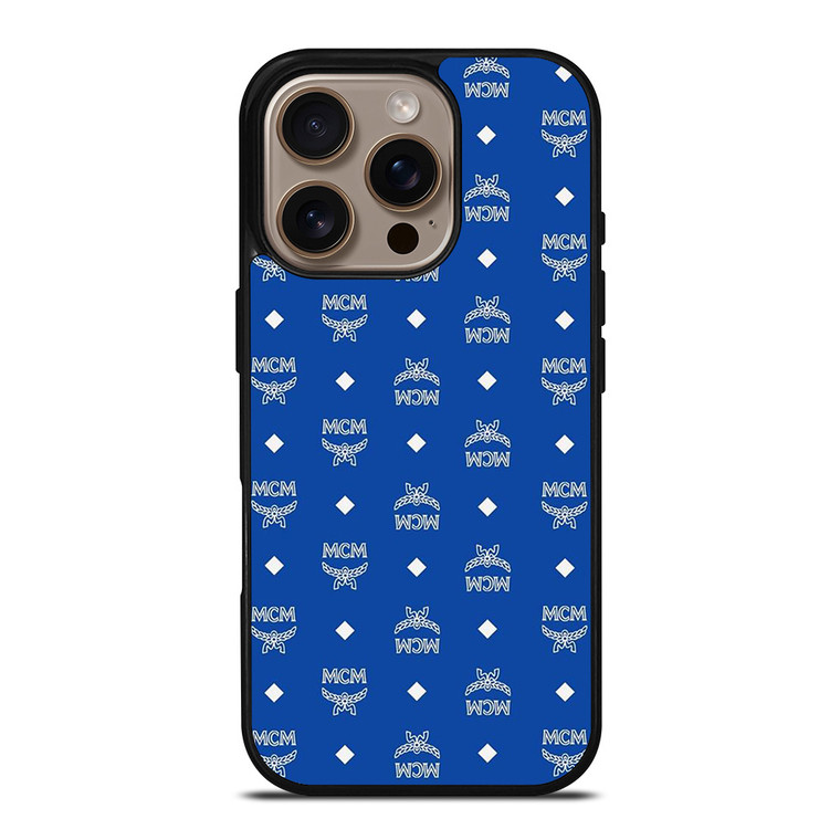 MCM WORLD WIDE BLUE iPhone 16 Pro Case Cover