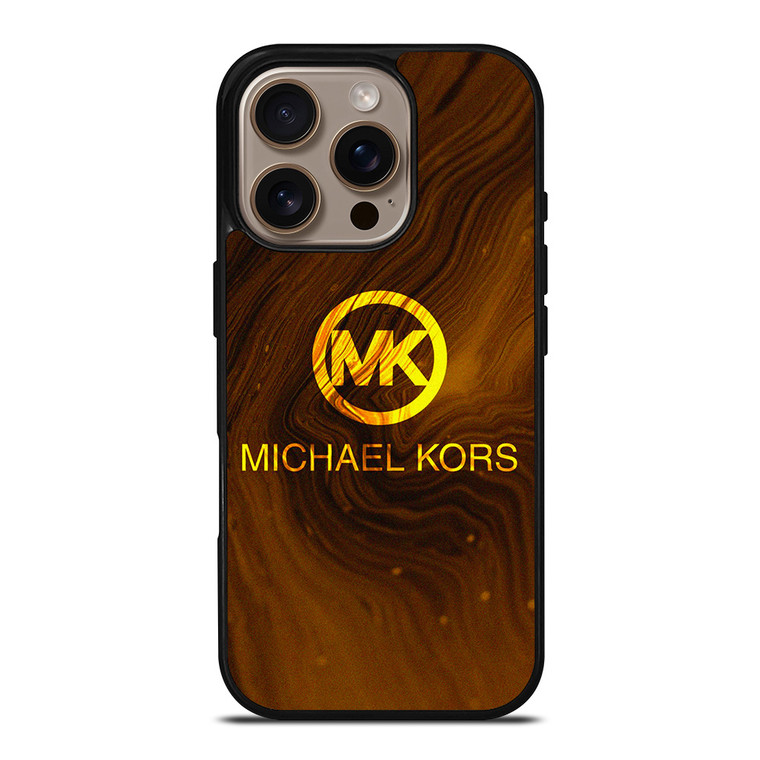 MICHAEL KORS GOLD MARBLE LOGO iPhone 16 Pro Case Cover MICHAEL KORS GOLD MARBLE LOGO iPhone 16 Pro Case Cover