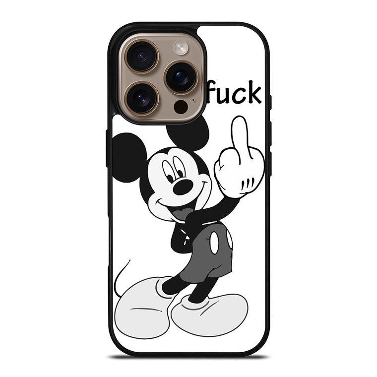 MICKEY MOUSE MIDDLE FINGER FUNNY iPhone 16 Pro Case Cover