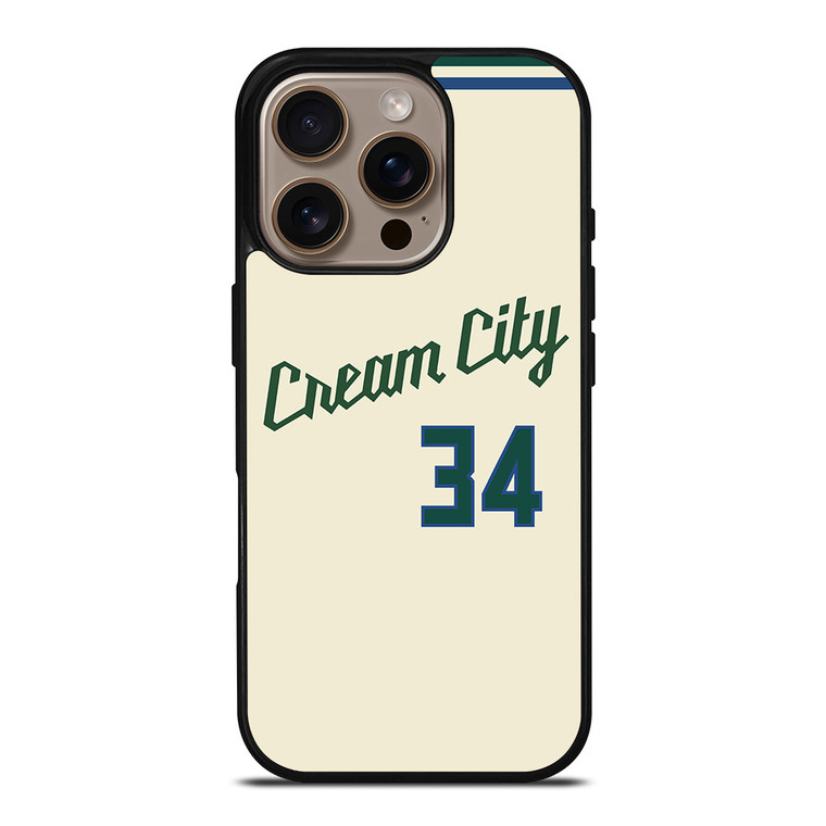 MILAUKEE BUCKS CREAM CITY NBA KIT iPhone 16 Pro Case Cover MILAUKEE BUCKS CREAM CITY NBA KIT iPhone 16 Pro Case Cover