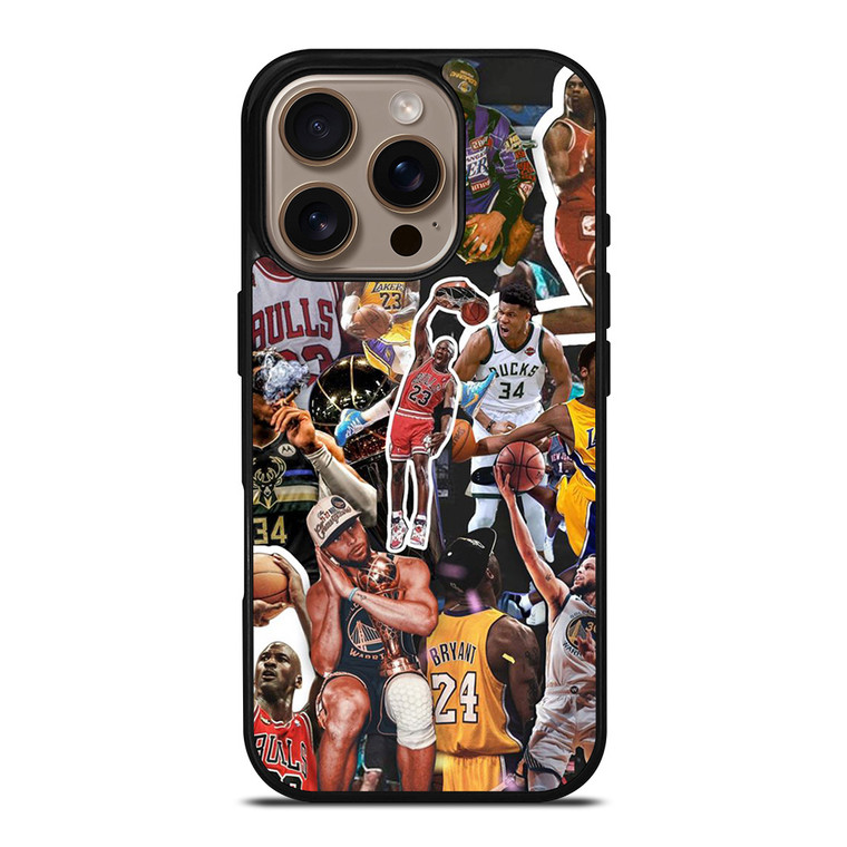 NBA BASKETBALL LEGENDS COLLAGE iPhone 16 Pro Case Cover NBA BASKETBALL LEGENDS COLLAGE iPhone 16 Pro Case Cover