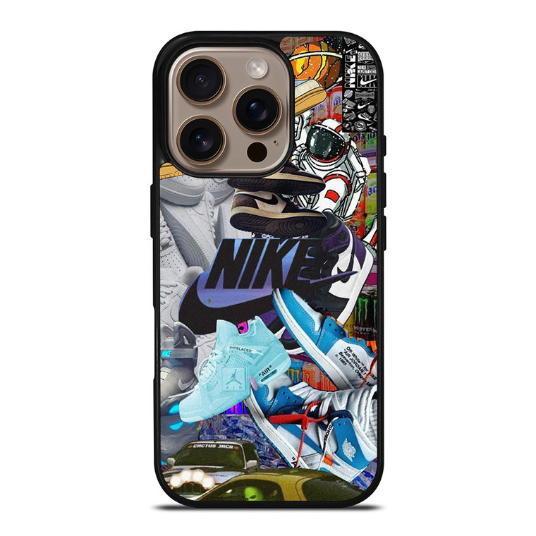 NIKE AIR JORDAN SNEAKERS COLLAGE iPhone 16 Pro Case Cover