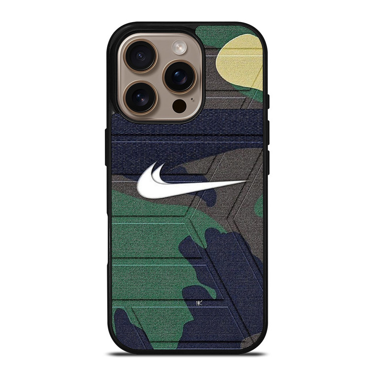 NIKE SWOOSH CAMO ARMY iPhone 16 Pro Case Cover